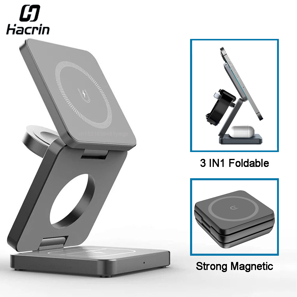 Smartwatch Watches For Iphone - Wireless Charger 3 in 1 Foldable