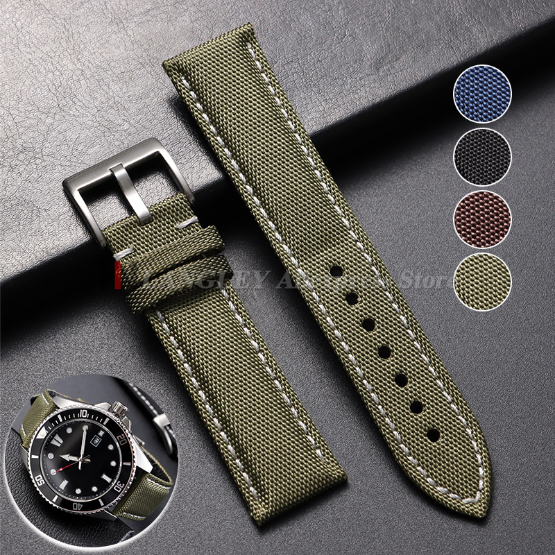 Omega Watches Smartwatch - Genuine Sailcloth Nylon WatchBand for Omega