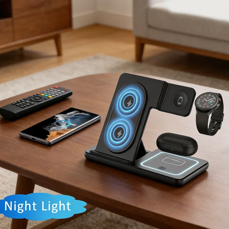 Smartwatch Watches For Iphone - 3 In 1 Foldable Wireless Charger