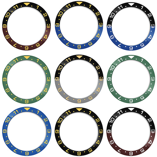 Watch Bezel Insert - Ceramic 38mmx30.7mm GMT Watch Bezel Insert