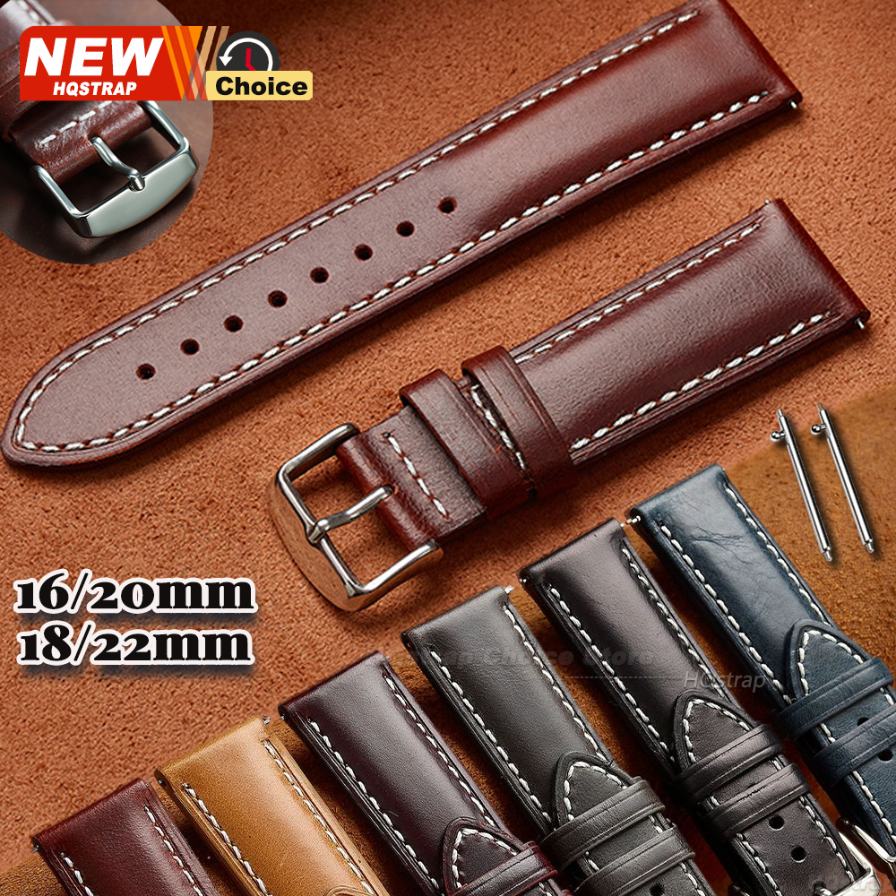 Omega Watches Smartwatch - New Oil Wax Strap 16mm 18mm