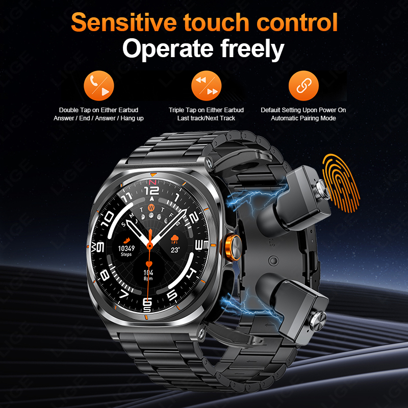 LIGE 2025 Watch Wireless Earph - Smartwatch Running Watches For Men avis et prix