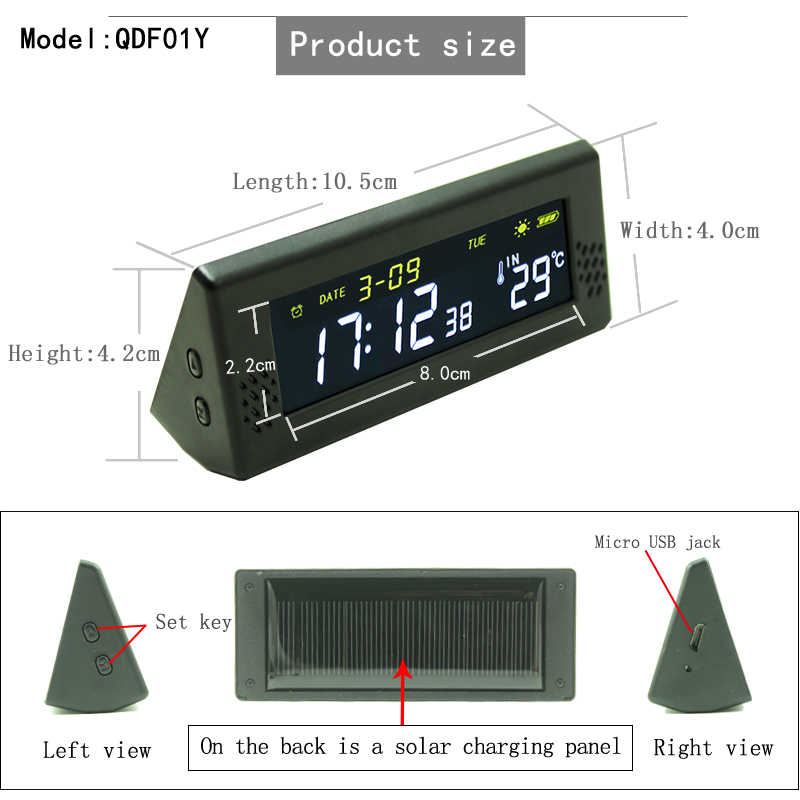 Solar Windshield Car Digital C - Solar Powered Watch avis et prix