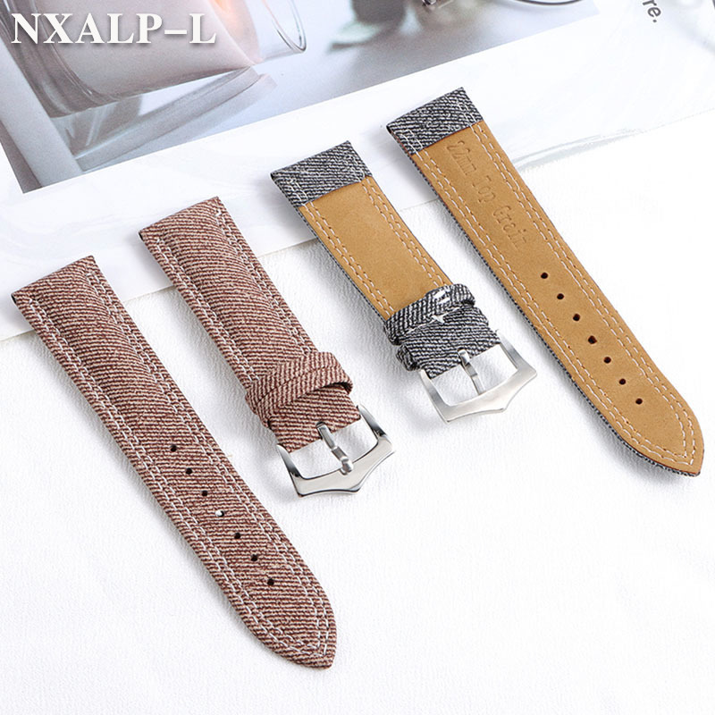 Denim Canvas Nylon Watch Strap - Omega Watches Smartwatch avis et prix
