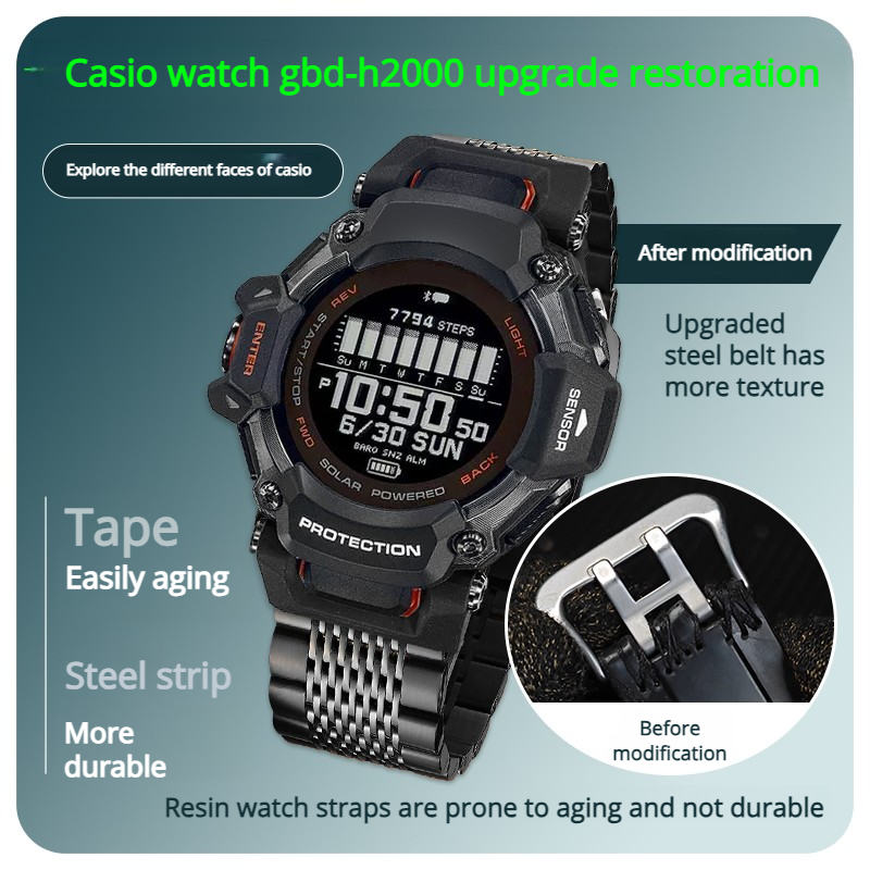 NEW upgrade metal Strap For Ca - Smartwatch Casio Watches For Men avis et prix