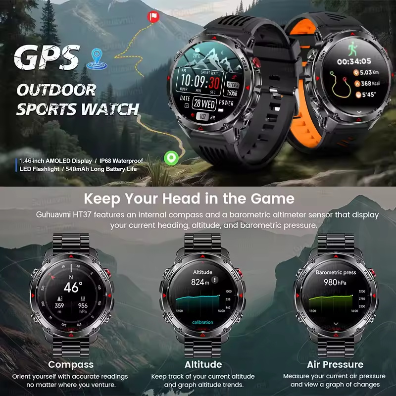 2025New T-Rex 3 Outdoor GPS Sp - Smartwatch Running Watches For Men avis et prix