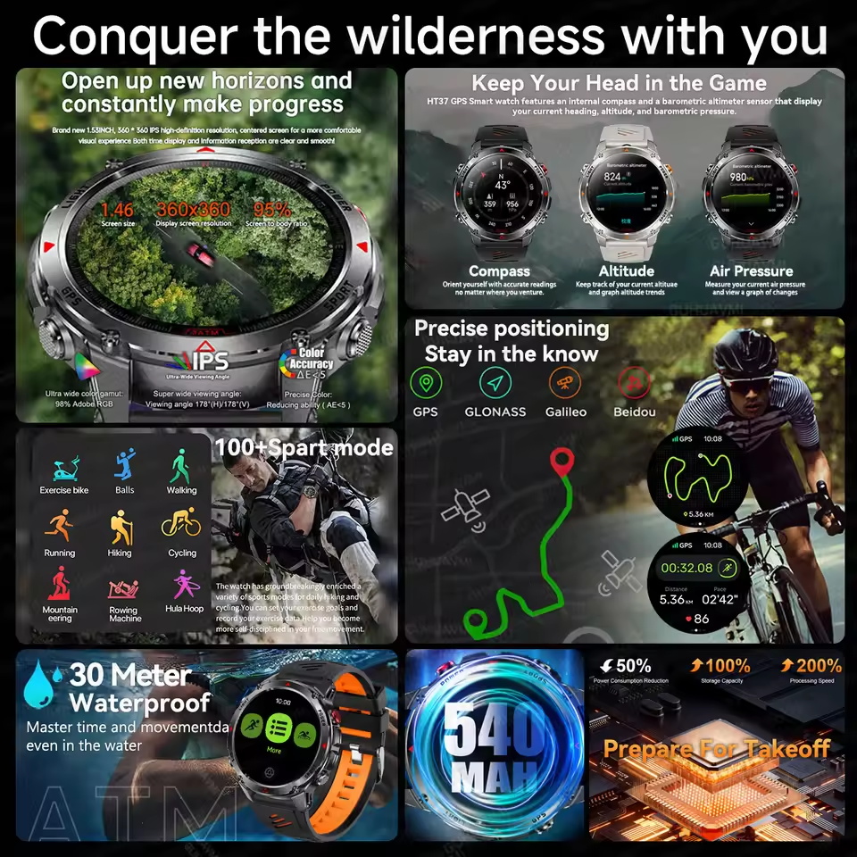 2025New T-Rex 3 Outdoor GPS Sp - Smartwatch Running Watches For Men avis et prix