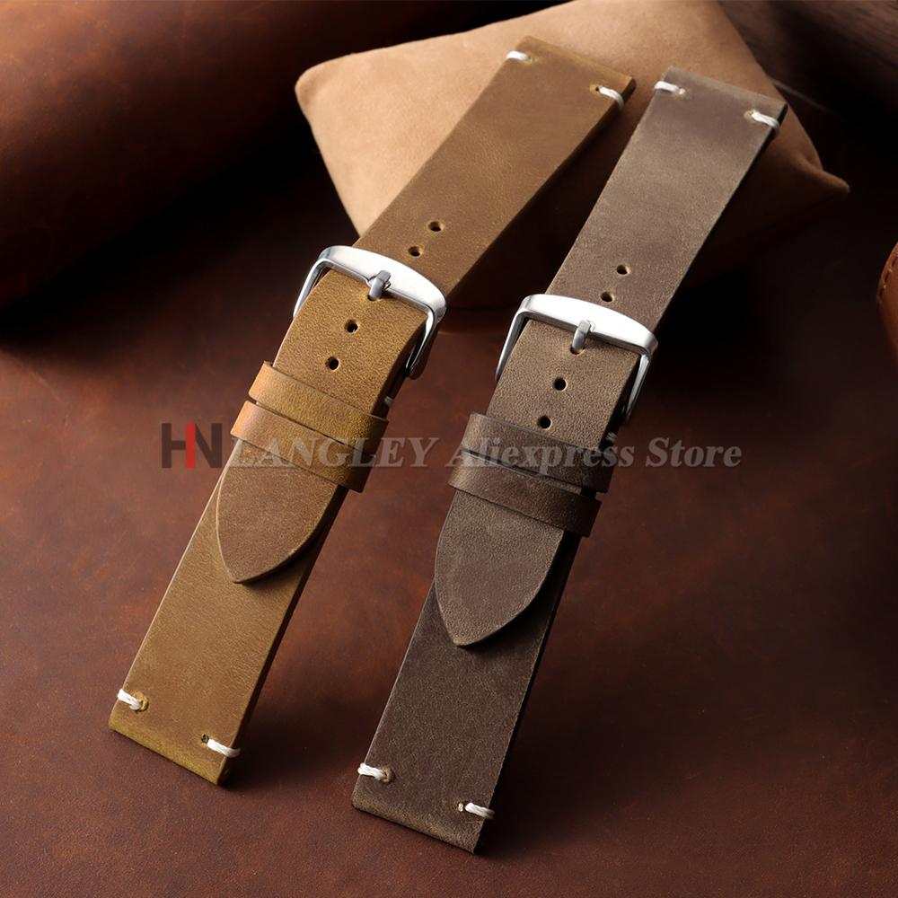 Vintage Oil Wax Cowhide Watch  - Omega Watches Smartwatch avis et prix