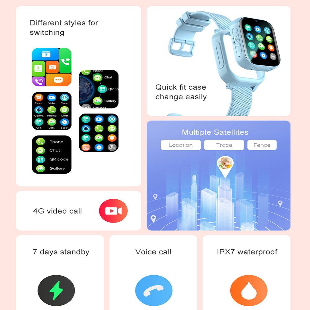 Smart Watch Kids 4G GPS WIFI V - Smartwatch Watches Gift For Girls avis et prix