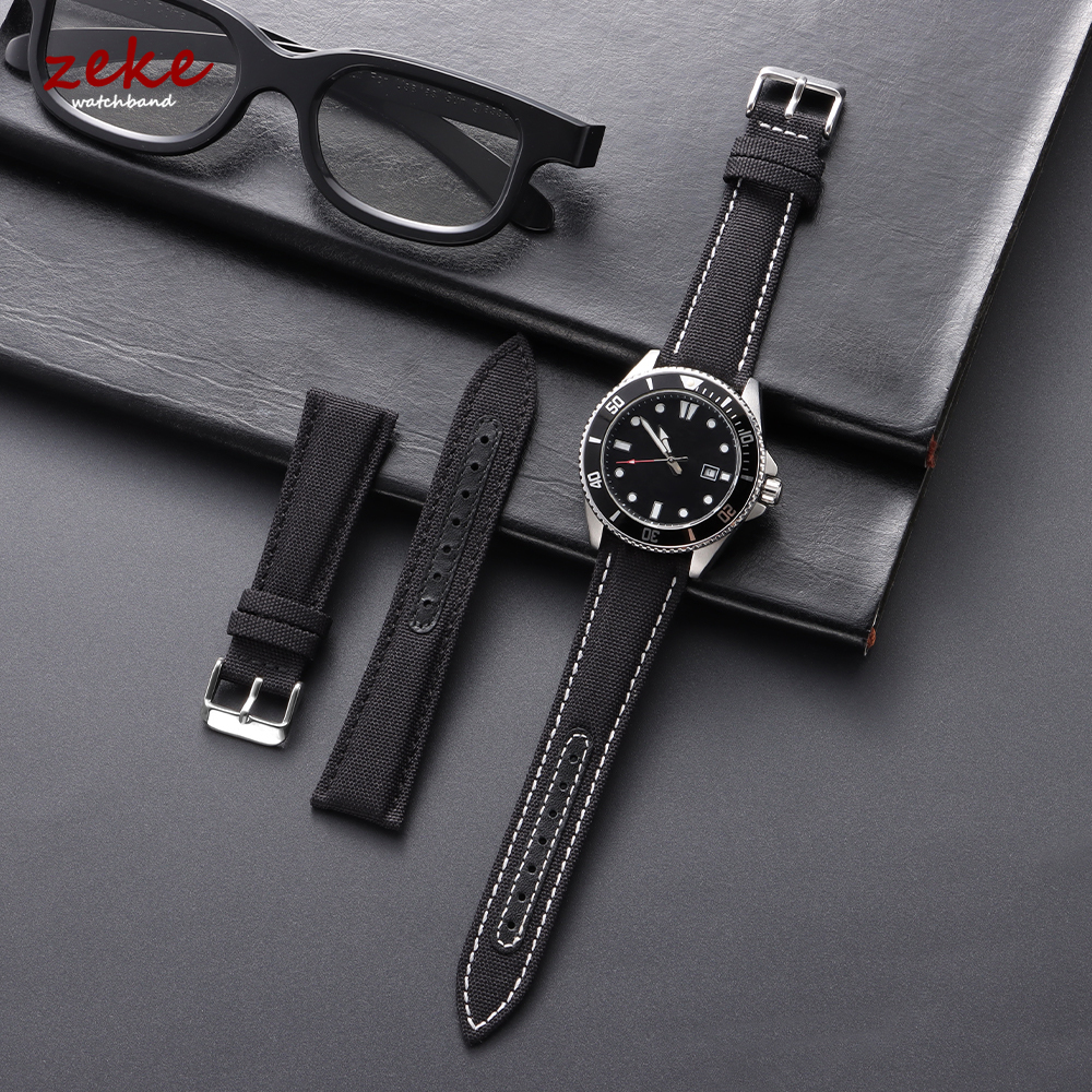 Sailcloth Watch Strap 20mm 22m - Omega Watches Smartwatch avis et prix