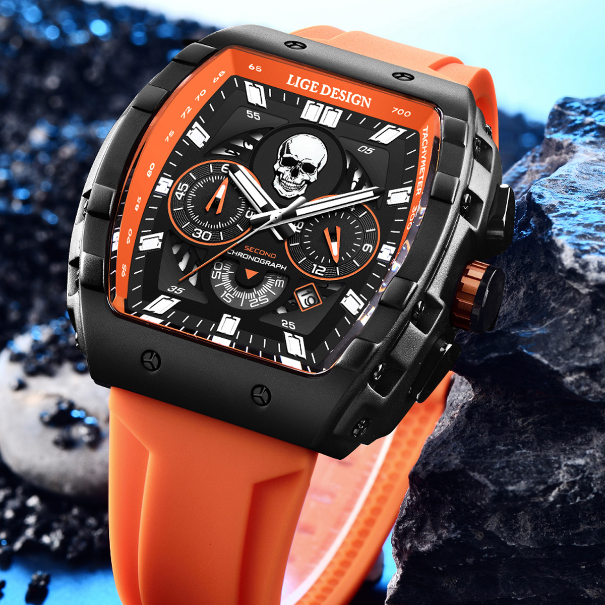 LIGE Fashion Quartz Watches fo - Smartwatch Square Watches For Men avis et prix