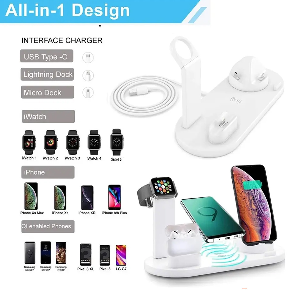 30W 7 in 1 Wireless Charger St - Smartwatch Watches For Iphone avis et prix