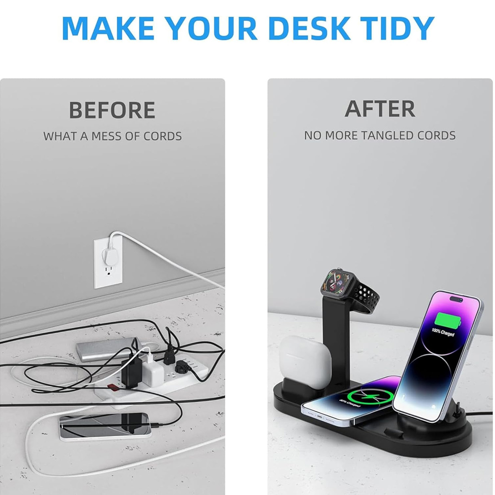 30W 7 in 1 Wireless Charger St - Smartwatch Watches For Iphone avis et prix