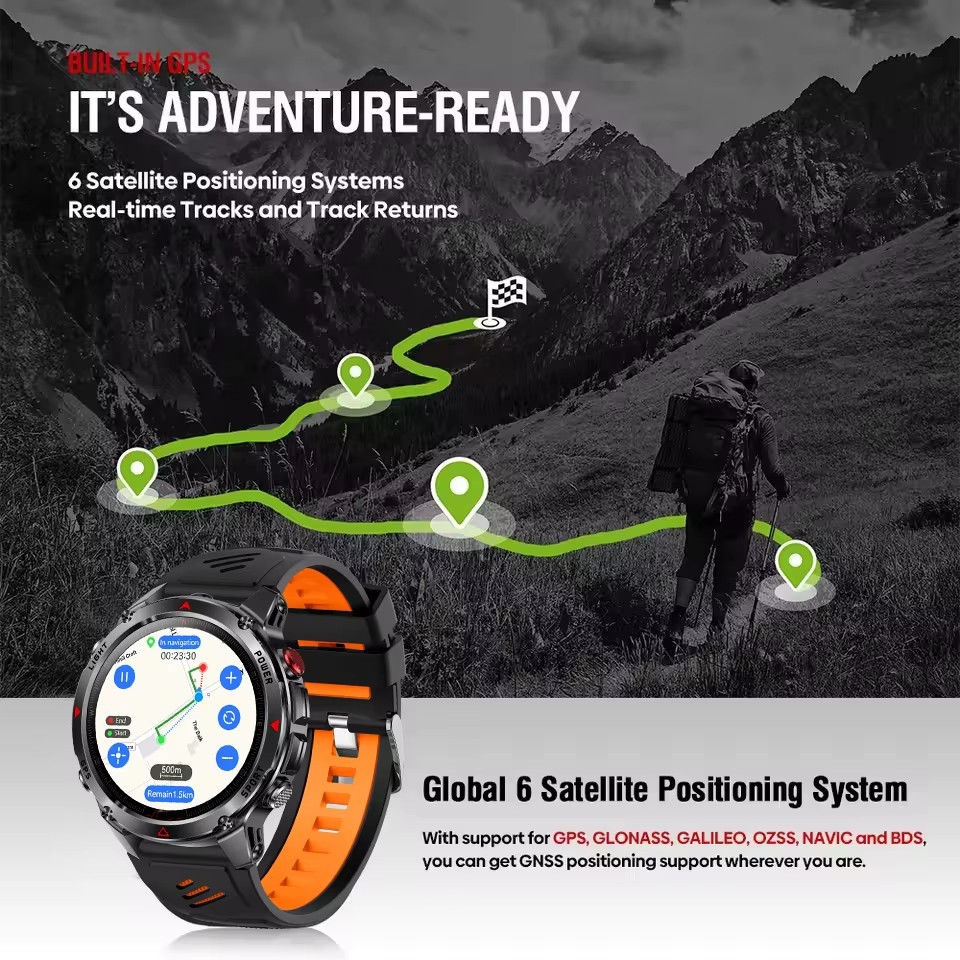 2026New Professional GPS Sport - Smartwatch Running Watches For Men avis et prix
