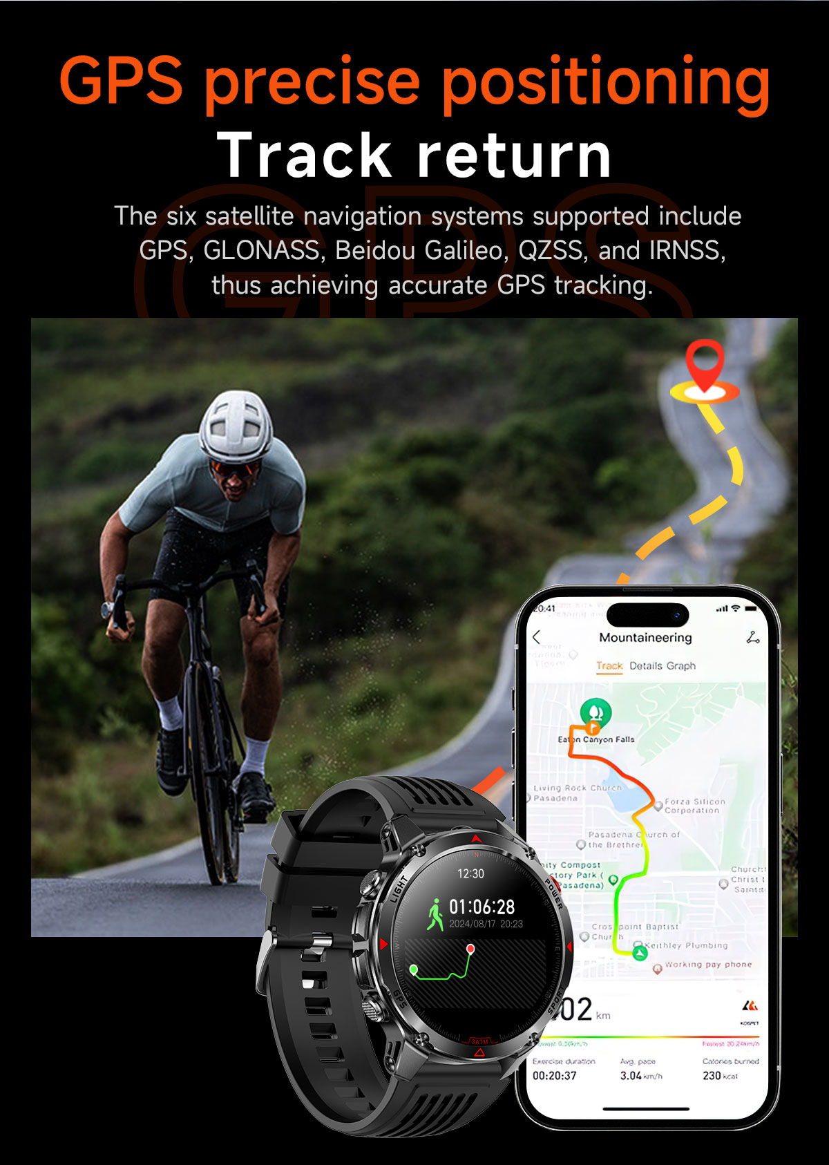2025 New Professional GPS Spor - Smartwatch Running Watches For Men avis et prix