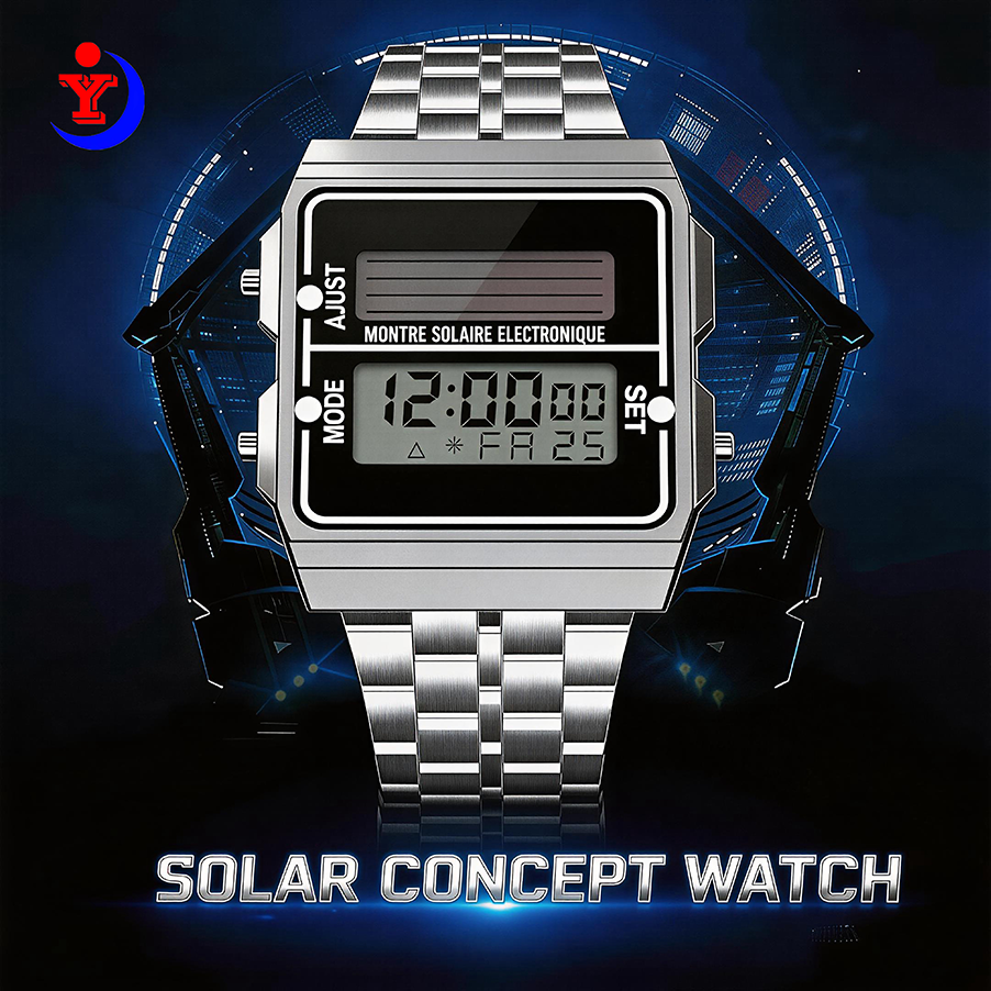 Retro Silver Metal Square Sola - Solar Powered Watch avis et prix