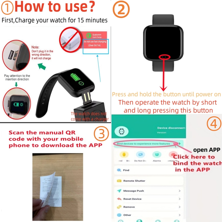 Smart Watch Message Remind Mus - Smartwatch Square Watches For Men avis et prix