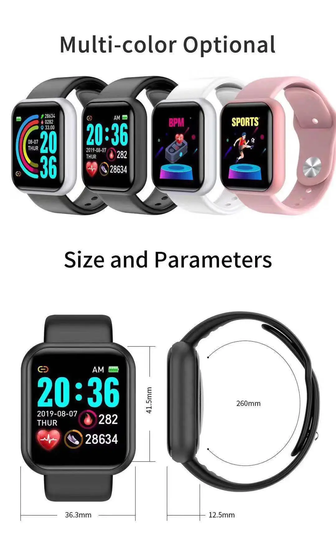 D20 Pro Smart Watch Men Y68 Sm - Watch Smartwatch Android avis et prix