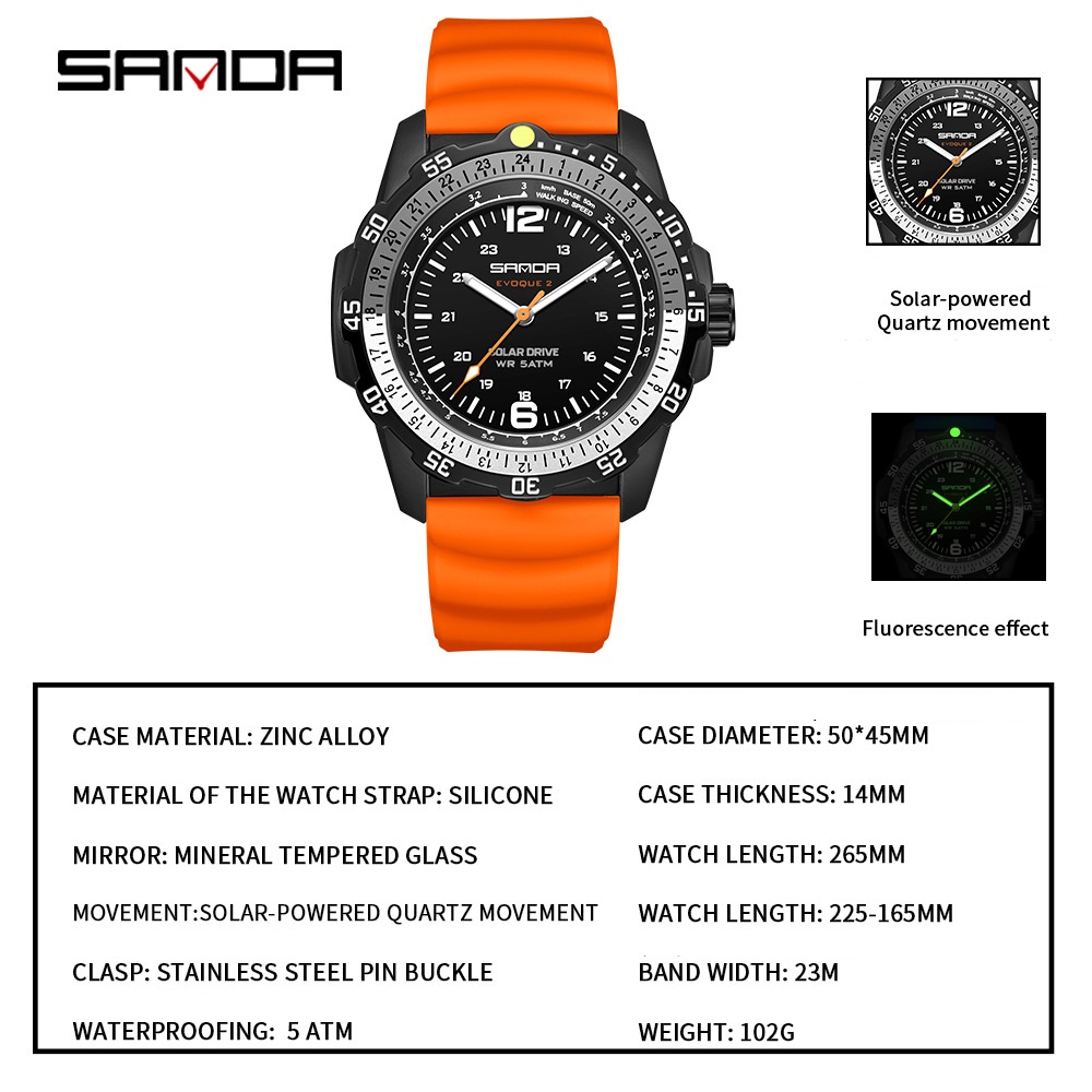Sanda Brand Men's Creative Sol - Solar Powered Watch avis et prix