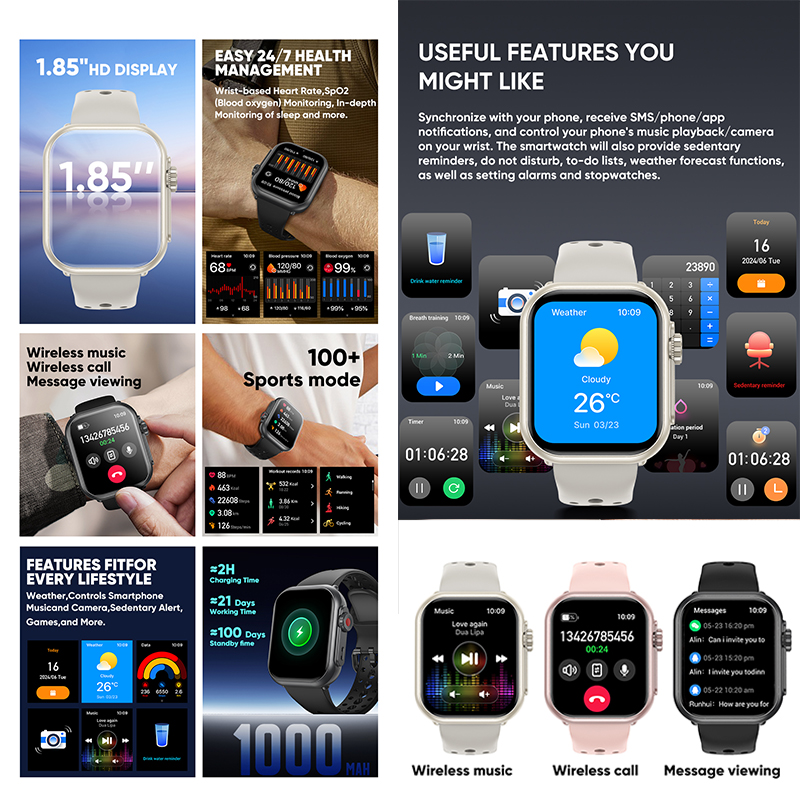 Watch Ultra K62 Men Women 1000 - Smartwatch Watches For Women With Gps avis et prix