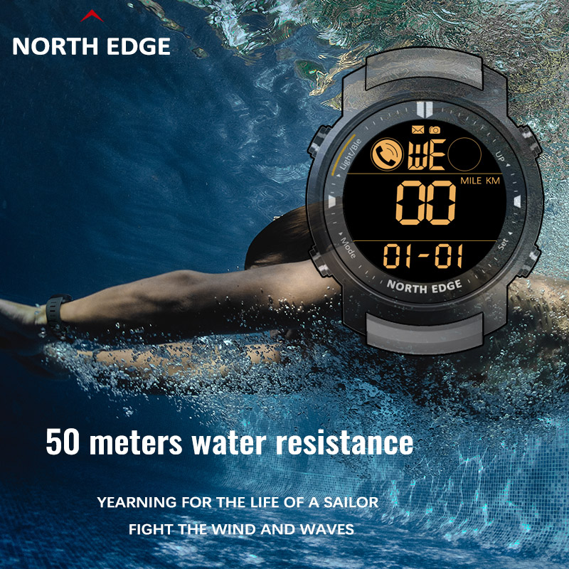 NORTH EDGE Smart Watch Men Hea - Smartwatch Running Watches For Men avis et prix