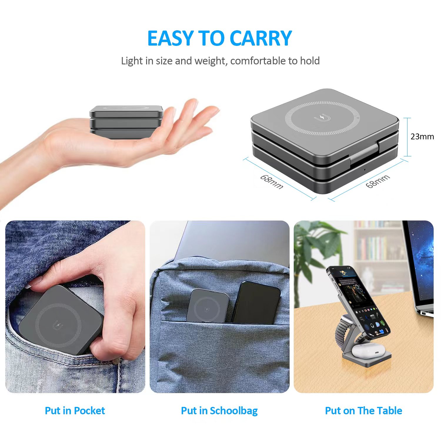 15W 3 in 1 Magnetic Wireless C - Smartwatch Watches For Iphone avis et prix