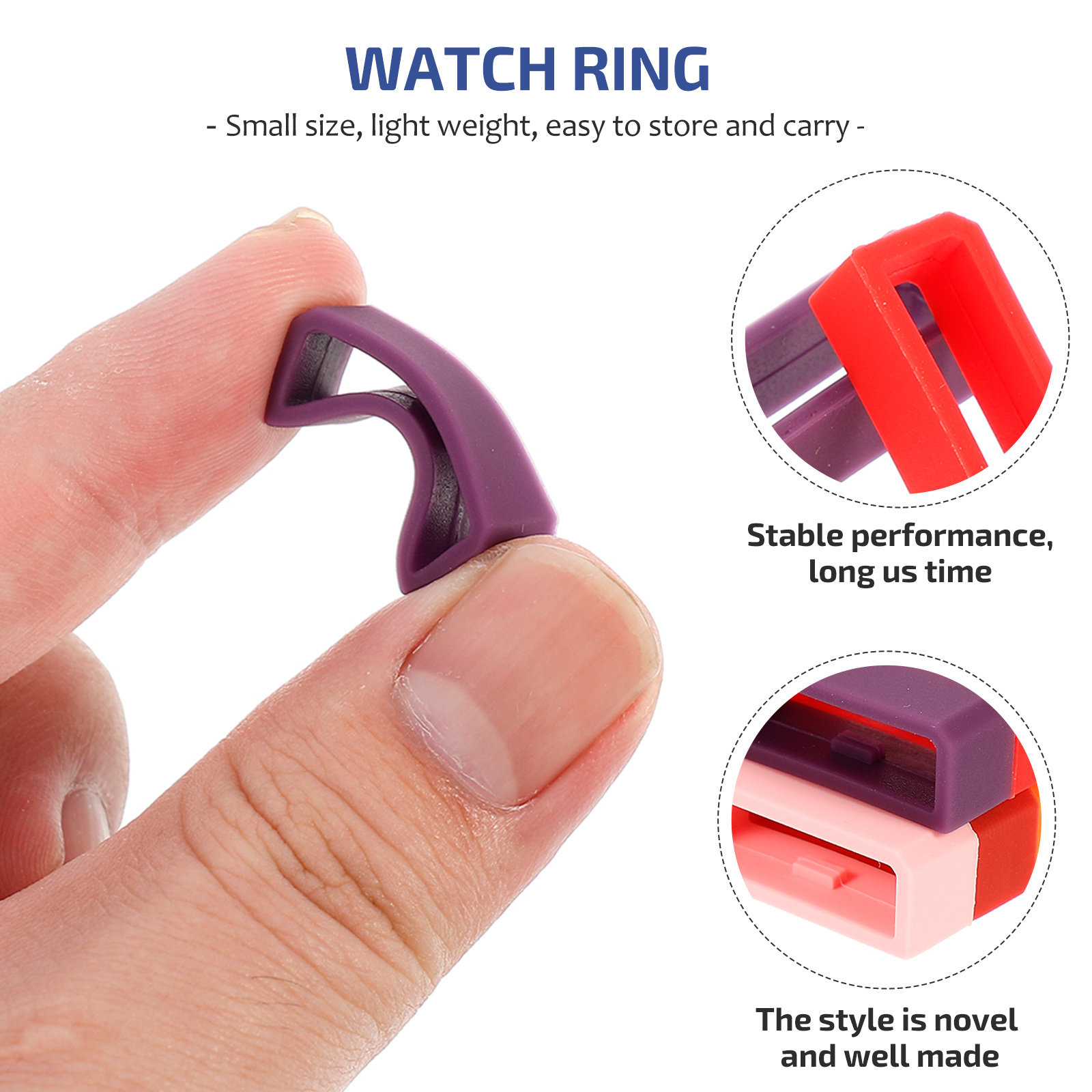 10Pcs Silicone Watch Band Reta - Smartwatch Ring Watches avis et prix