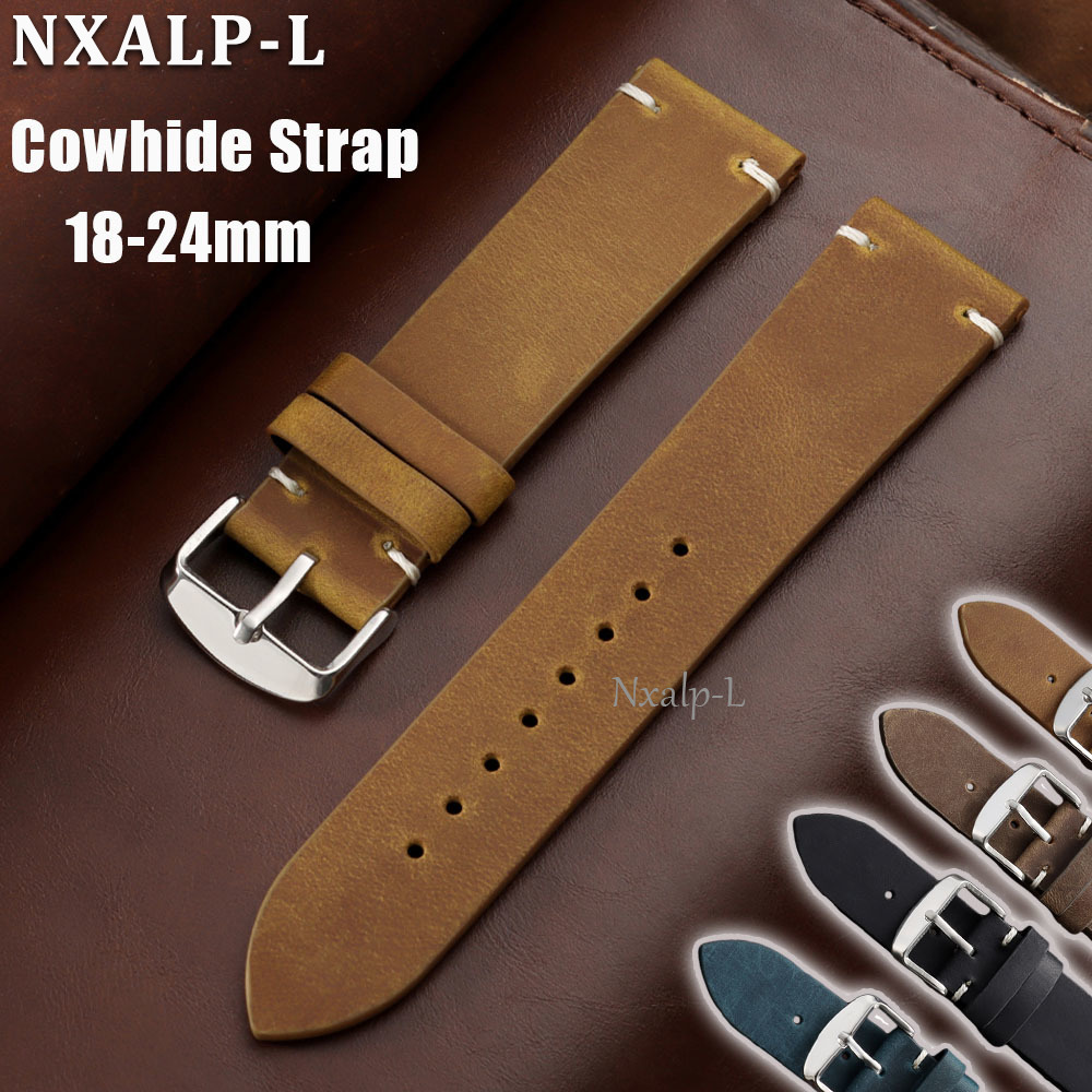 Retro Oil Wax Leather Watch Ba - Omega Watches Smartwatch avis et prix