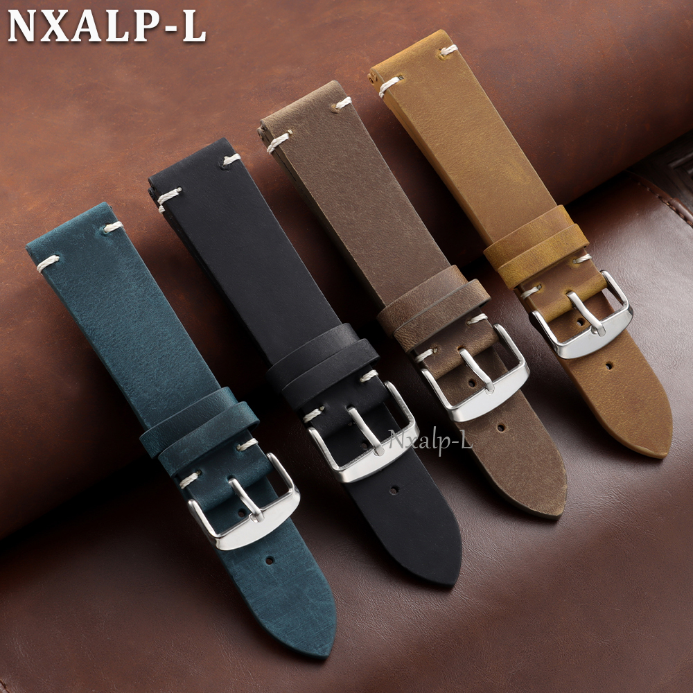 Retro Oil Wax Leather Watch Ba - Omega Watches Smartwatch avis et prix