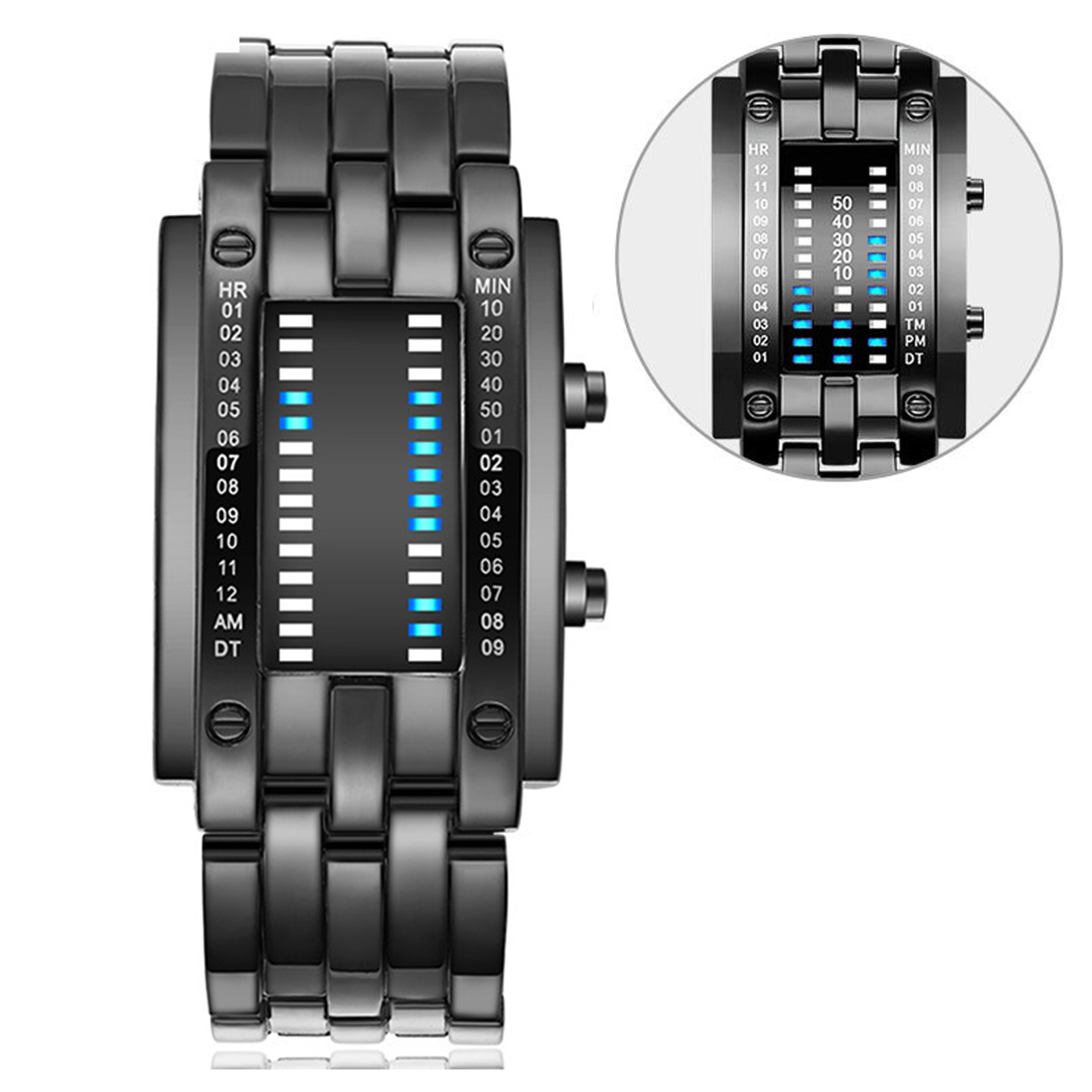Premium Binary Matrix Blue LED - Smartwatch Premium Watches For Women avis et prix