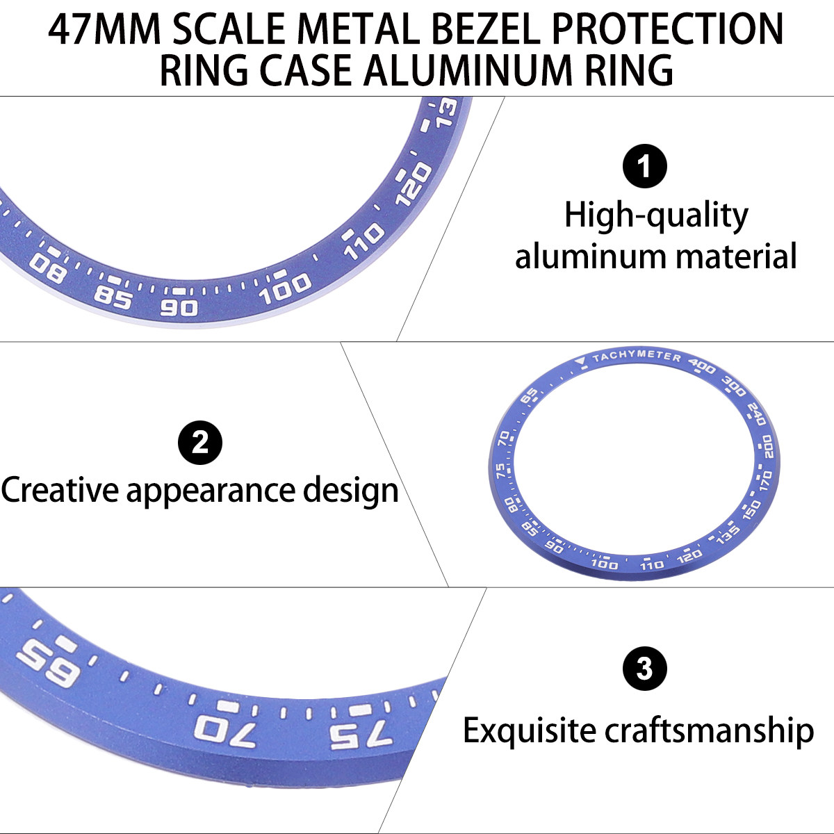 47Mm Metal Watch Case Ring for - Smartwatch Ring Watches avis et prix