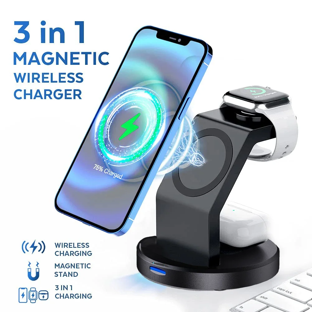 3 In 1 Magnetic Wireless Charg - Smartwatch Watches For Iphone avis et prix