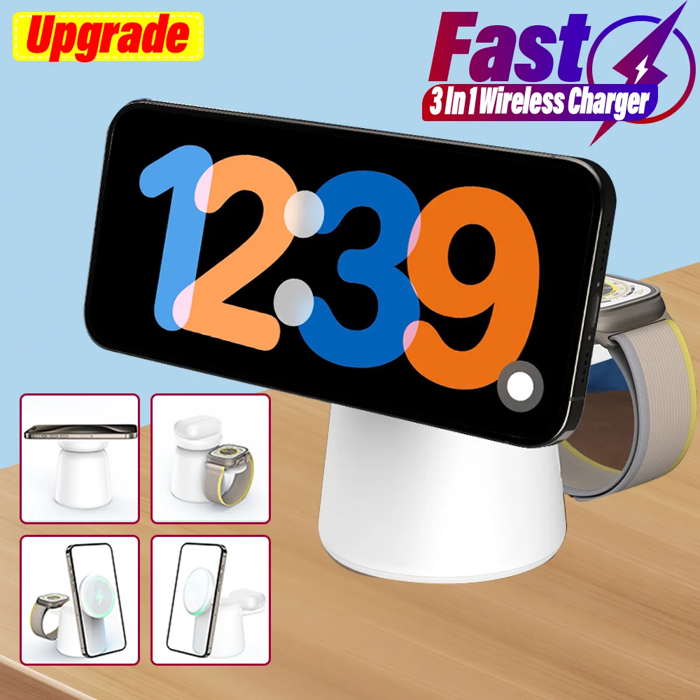 3 in 1 Magnetic Wireless Charg - Smartwatch Watches For Iphone avis et prix