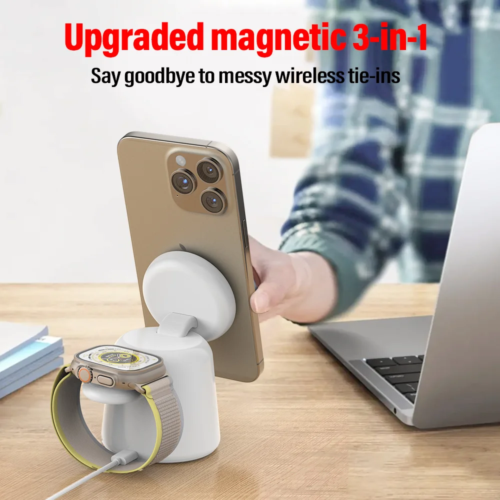 3 in 1 Magnetic Wireless Charg - Smartwatch Watches For Iphone avis et prix