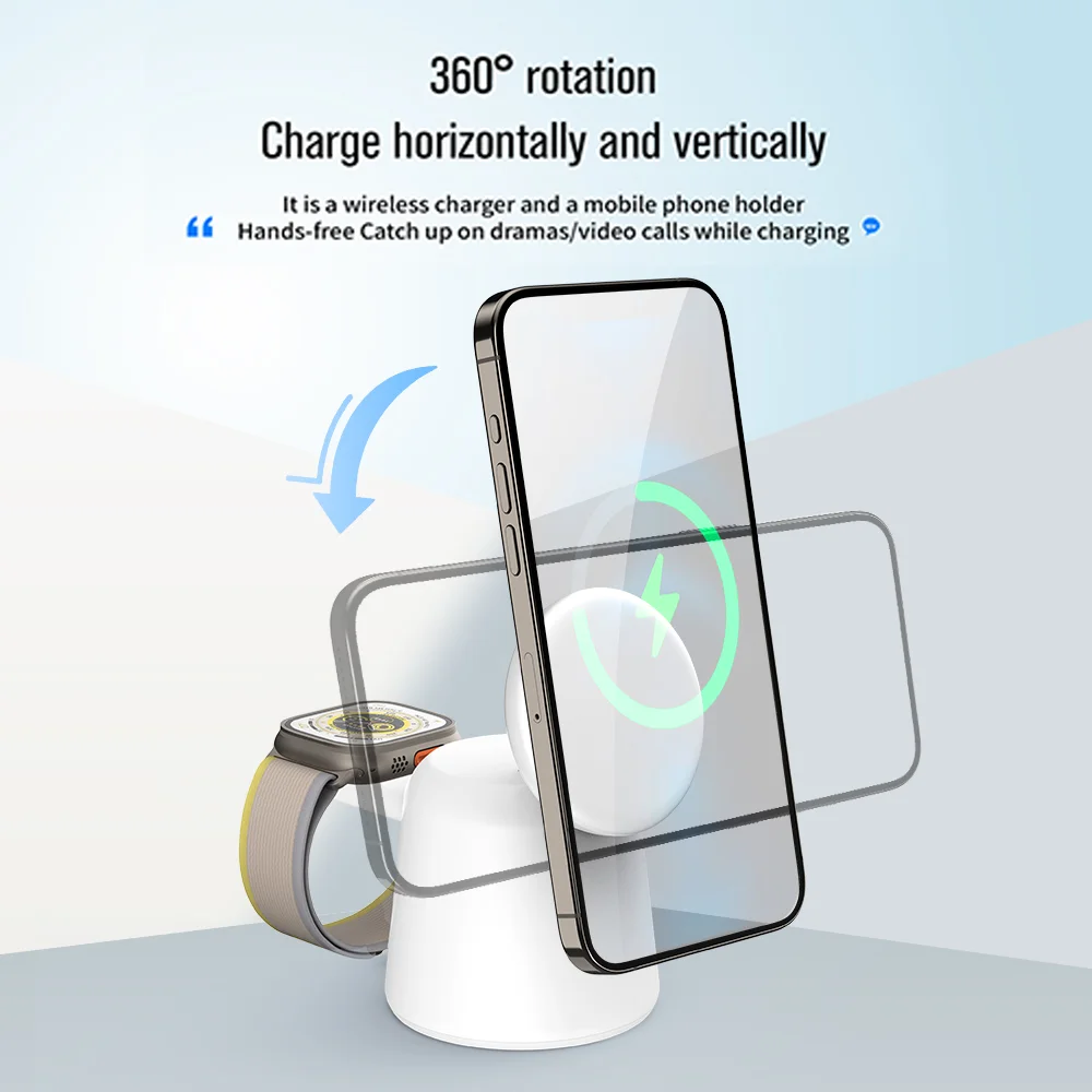 3 in 1 Magnetic Wireless Charg - Smartwatch Watches For Iphone avis et prix