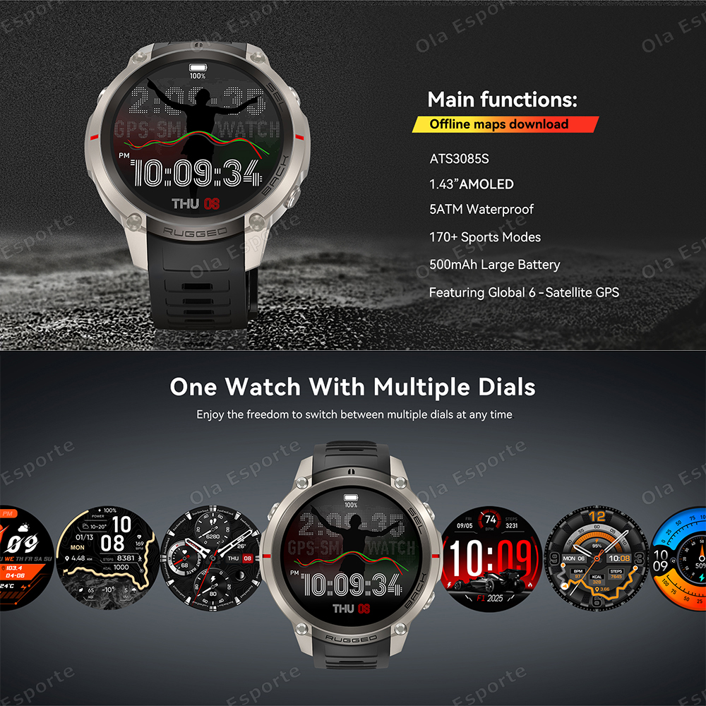 New Built-in GPS Smart Watch 5 - Smartwatch Running Watches For Men avis et prix