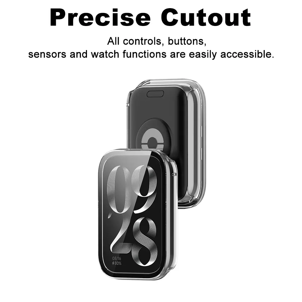 Glass+Case For Xiaomi Mi Band  - Smartwatch Watches Xiaomi avis et prix