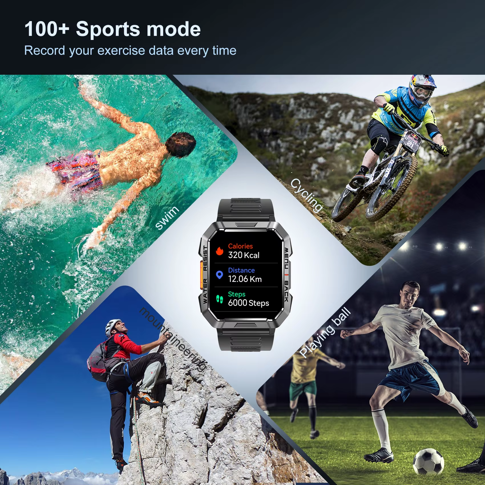 Blackview W60 Waterproof Smart - Smartwatch Square Watches For Men avis et prix