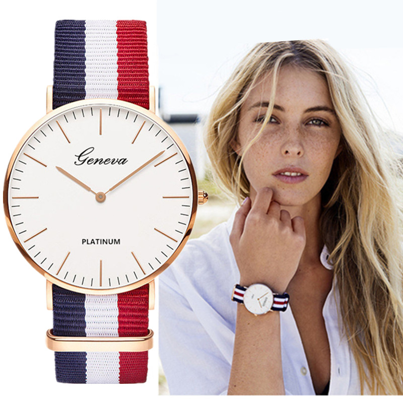 Classic Fashion Stripe Nylon B - Smartwatch Watches For Women Branded avis et prix