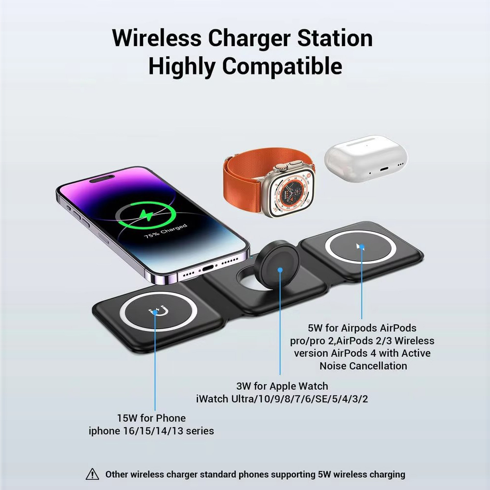 3-in-1 Magnetic Folding Wirele - Smartwatch Watches For Iphone avis et prix