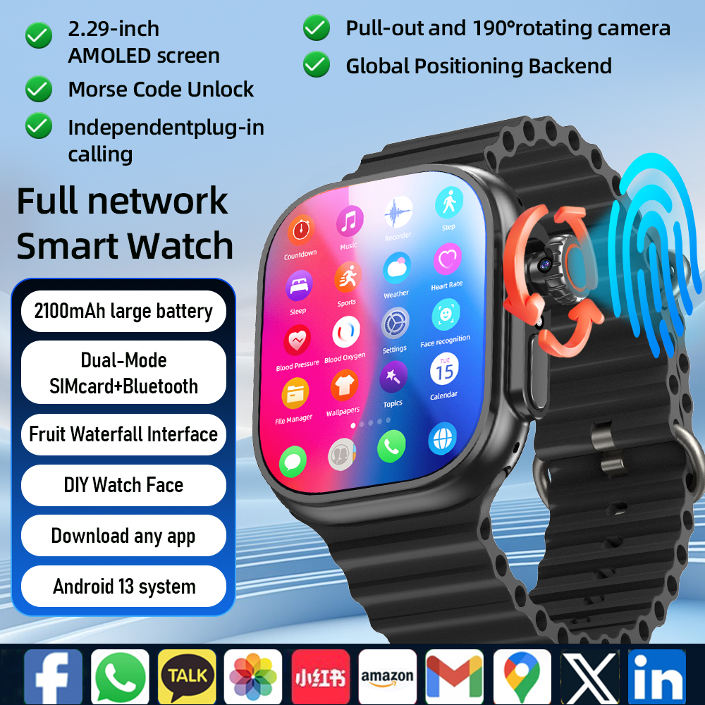 DW200 Smartwatch Men WIFI Touc - Smartwatch Square Watches For Men avis et prix