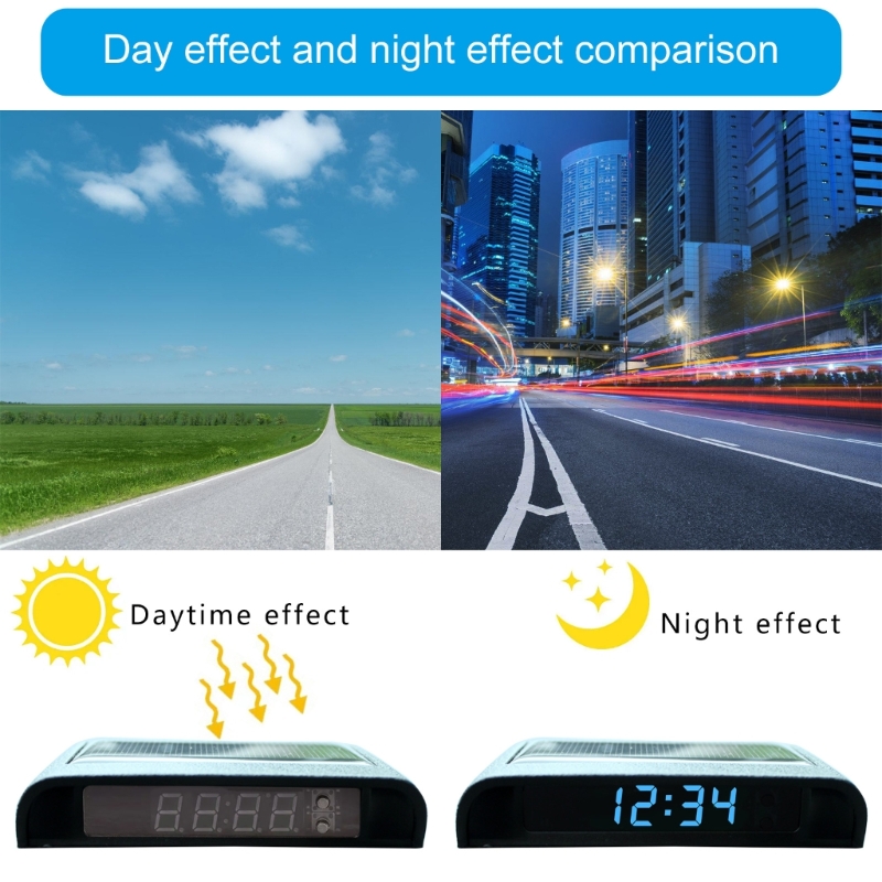 Automobile Solar Powered Clock - Solar Powered Watch avis et prix