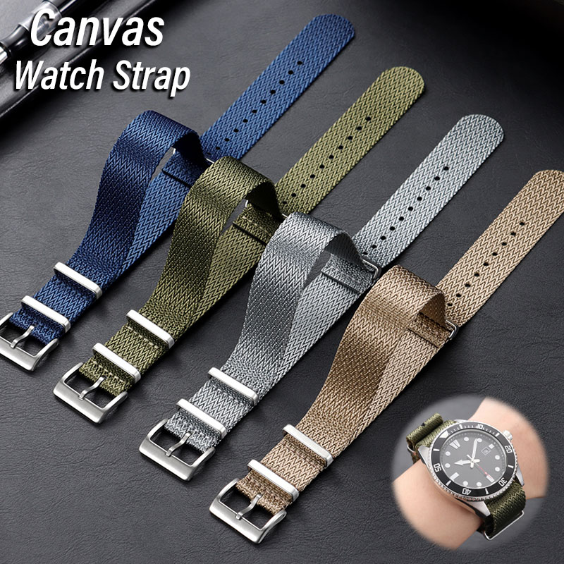Canvas Nylon Watch Band 18mm 2 - Omega Watches Smartwatch avis et prix