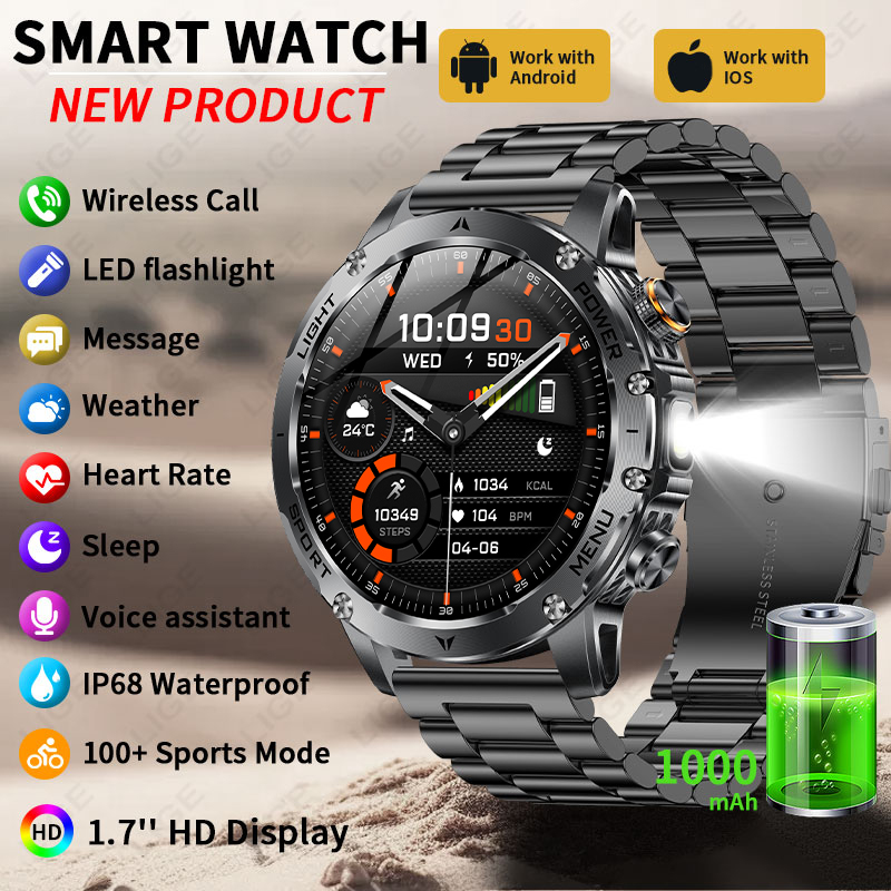 New 1000mAh Battery Smart Watc - Smartwatch Running Watches For Men avis et prix