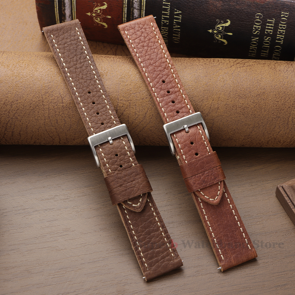 Cowhide Watch Band 20mm 22mm 2 - Omega Watches Smartwatch avis et prix