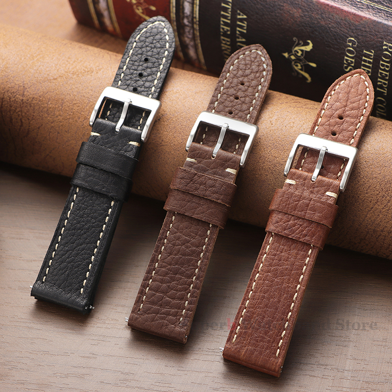 Cowhide Watch Band 20mm 22mm 2 - Omega Watches Smartwatch avis et prix