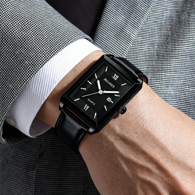 Casual Leather Men Watches Sim - Smartwatch Square Watches For Men avis et prix