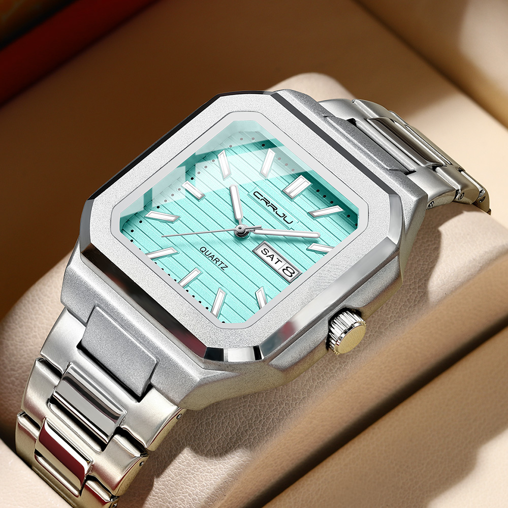 CRRJU Men's Casual Stainless S - Smartwatch Square Watches For Men avis et prix