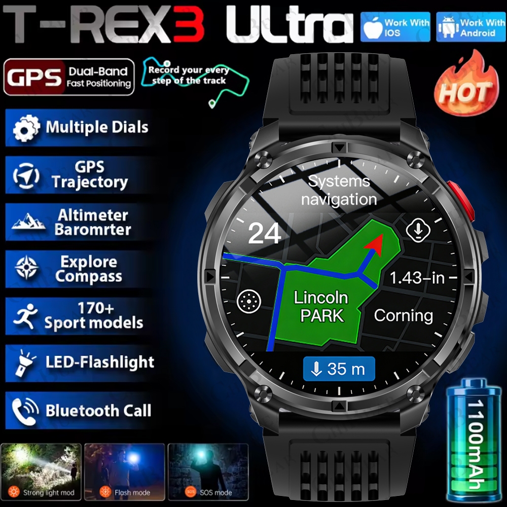 2026 New T-Rex3 Pro 1100mAh Ba - Smartwatch Running Watches For Men avis et prix