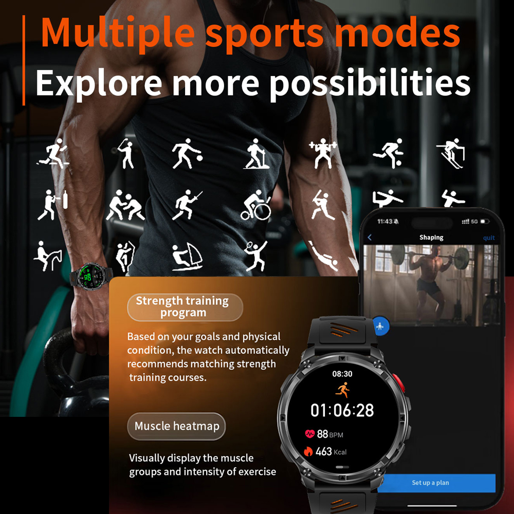 2026 New T-Rex3 Pro 1100mAh Ba - Smartwatch Running Watches For Men avis et prix